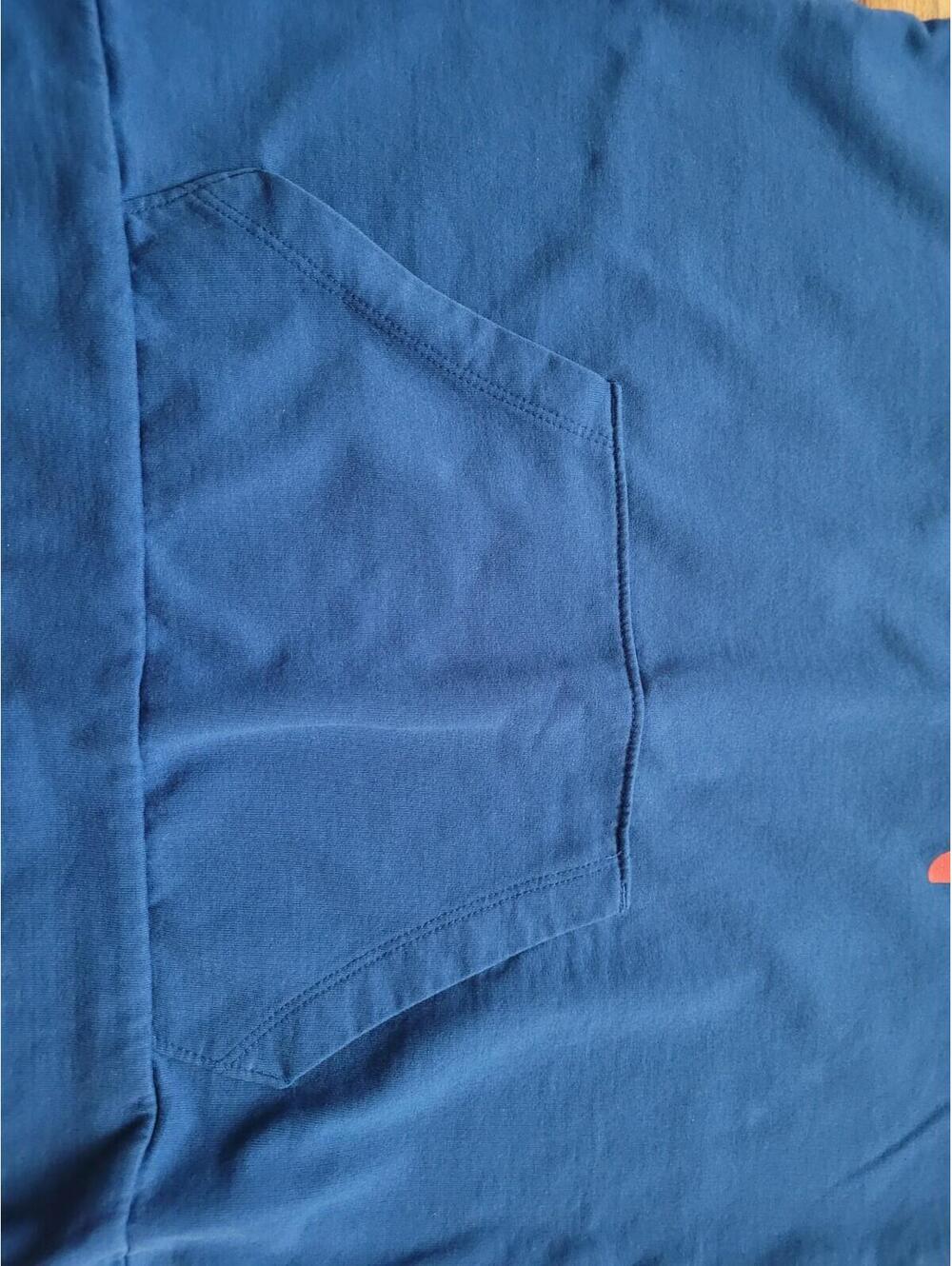 Puma Mens Pullover Hoodie Size L Royal Blue Red Sweatshirt Logo Graphic Athletic - Picture 5 of 9